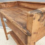 Rimmed table Norman country console in Pine