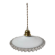 Vintage lace white opaline pendant lamp