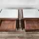 Pair of 1950s Art Decò bedside tables with mirrored top