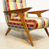1970's Italian lounge chairs with a funky twist