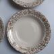 6 Assiettes Villeroy et Bloch beiges et dorées