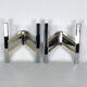 Pair of brass and chrome sconces from Sciolari 70
