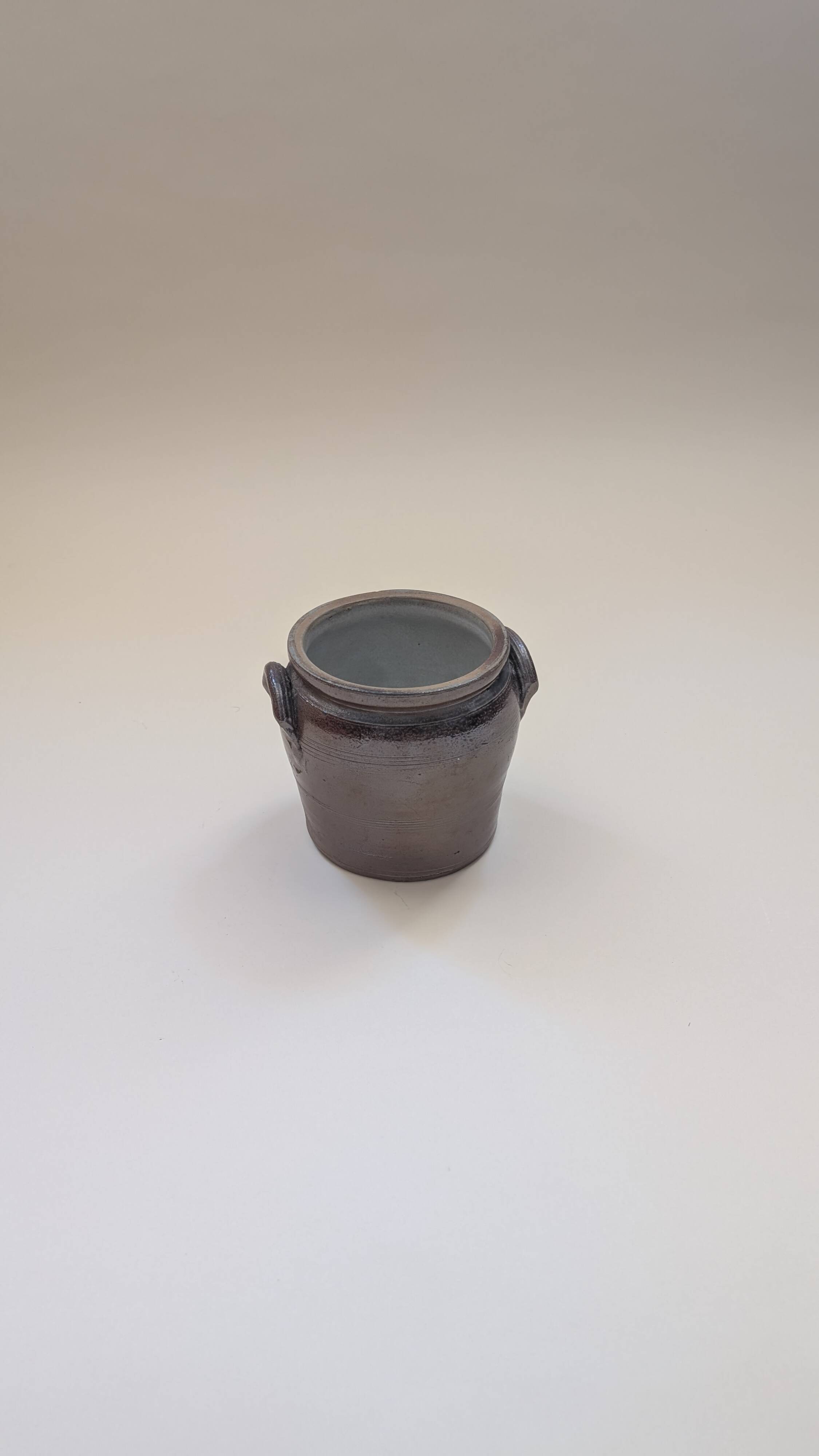 Brown glazed stoneware pot — Antique pottery