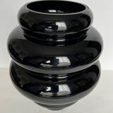Art deco vase in black opaline glass