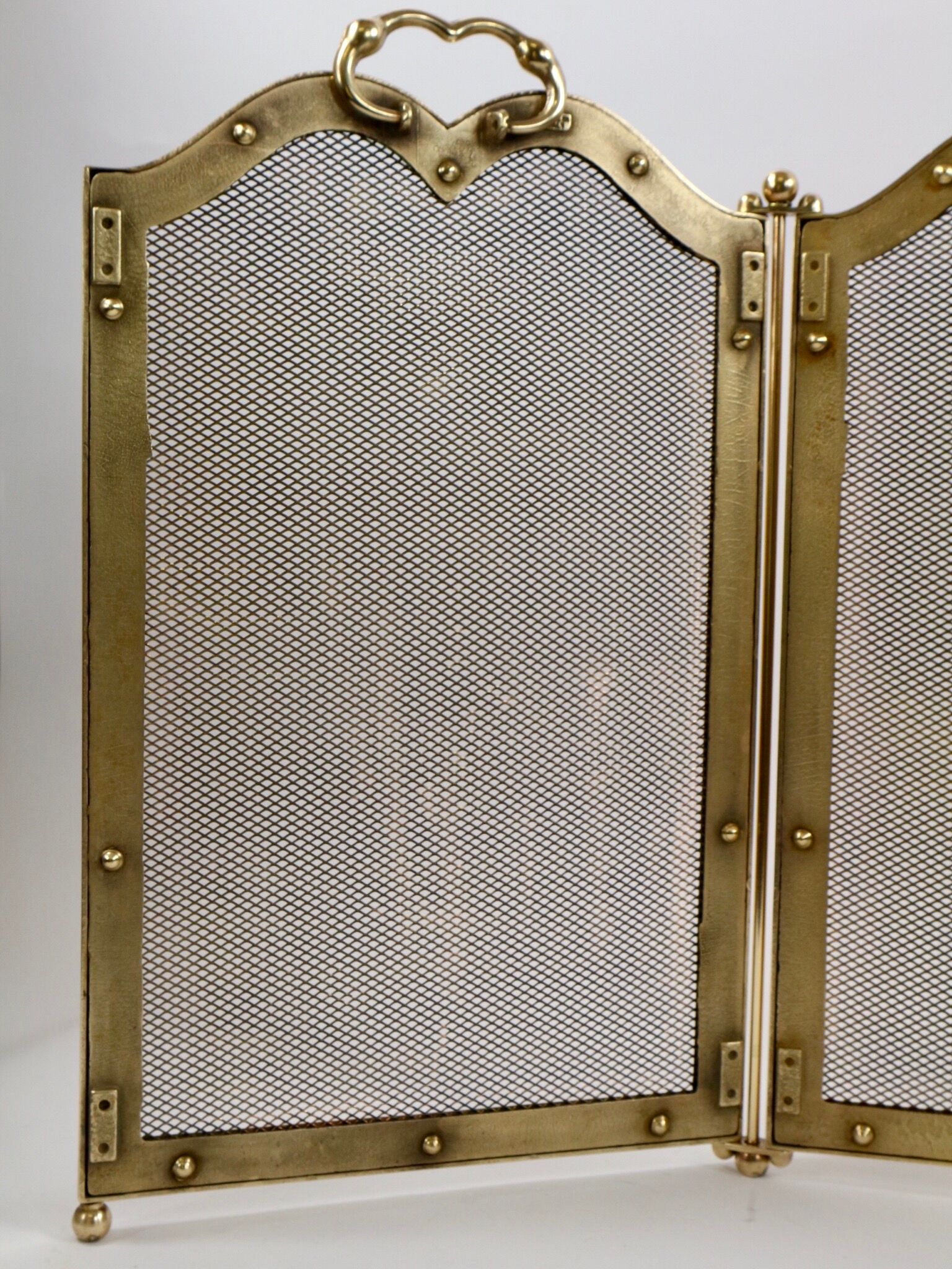 Firewall with four brass components with handles, made in Italy