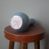 Handmade ceramic vase made in France handmade pottery turquoise brown contemporary design