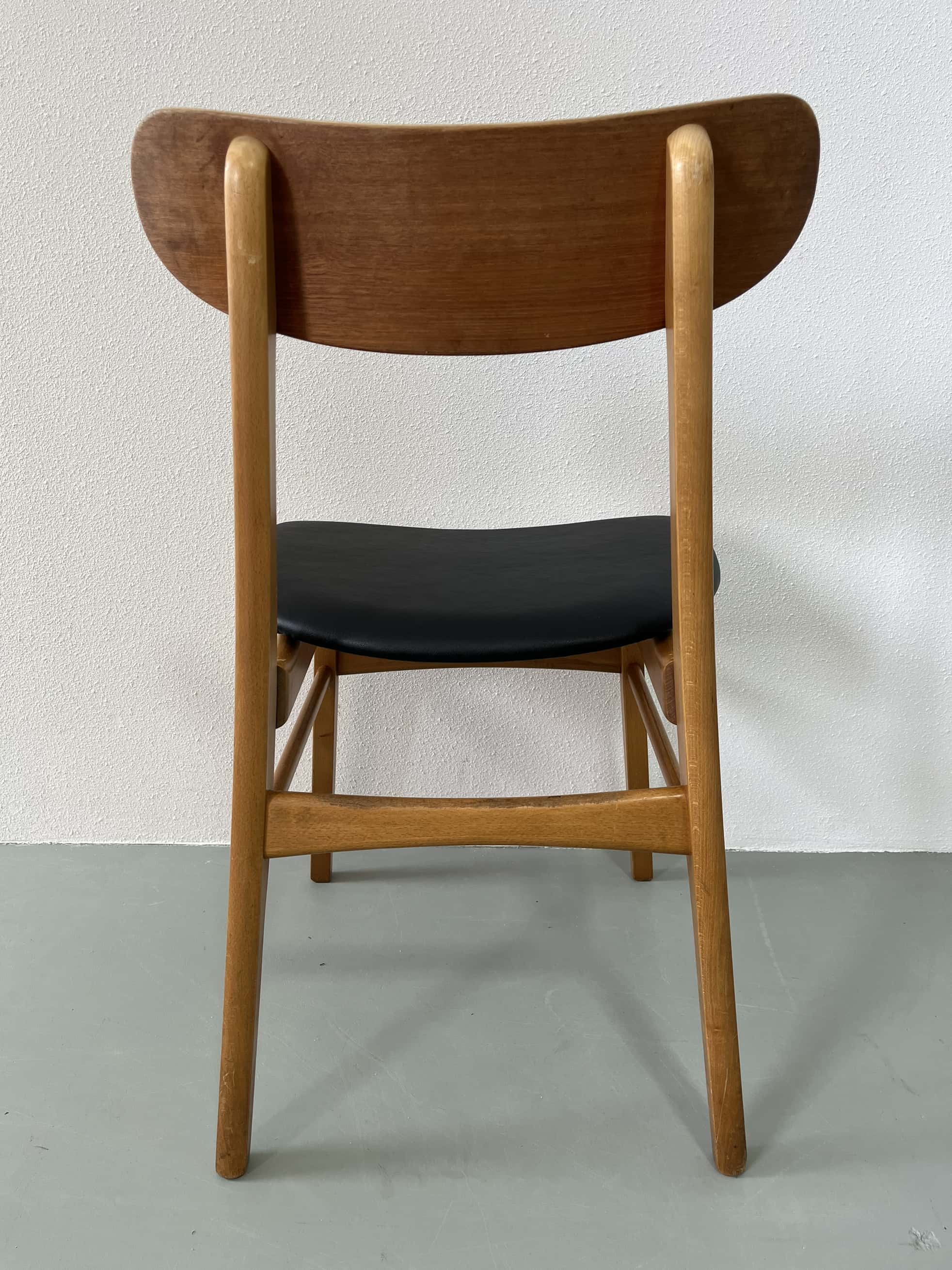 Danish design chairs in teak & skai 1960