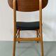 Danish design chairs in teak & skai 1960