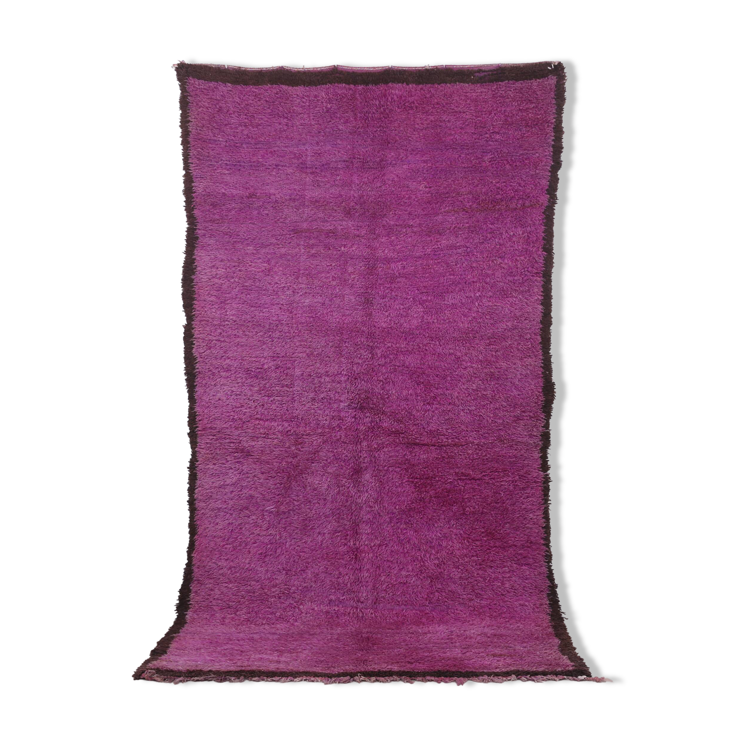 Vintage purple moroccan rug 134x272 cm - Berber rug - Wool rug handmade
