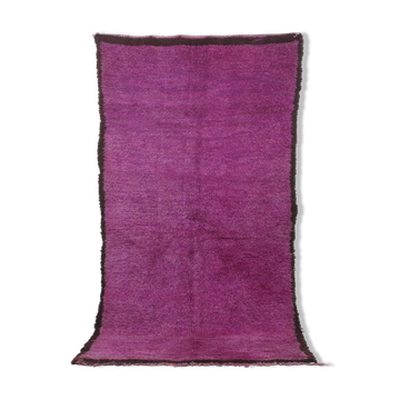 Tapis marocain vintage violet 134x272 cm - Tapis berbère - Tapis en laine fait à la main
