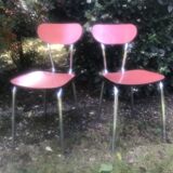 Red formica chairs