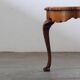 Vintage Figured Burr Walnut Pie Crust Coffee Table, 1920s