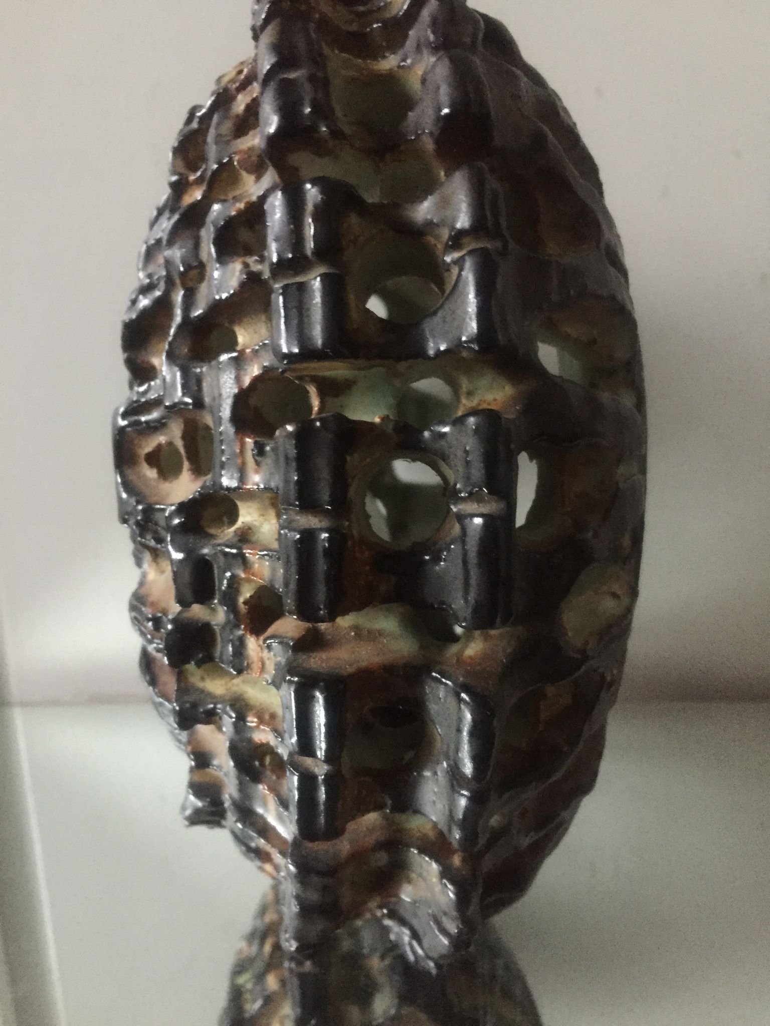 Danish ceramic wall lamp 1960