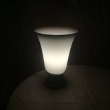 Paire de lampes opaline bleu et blanche