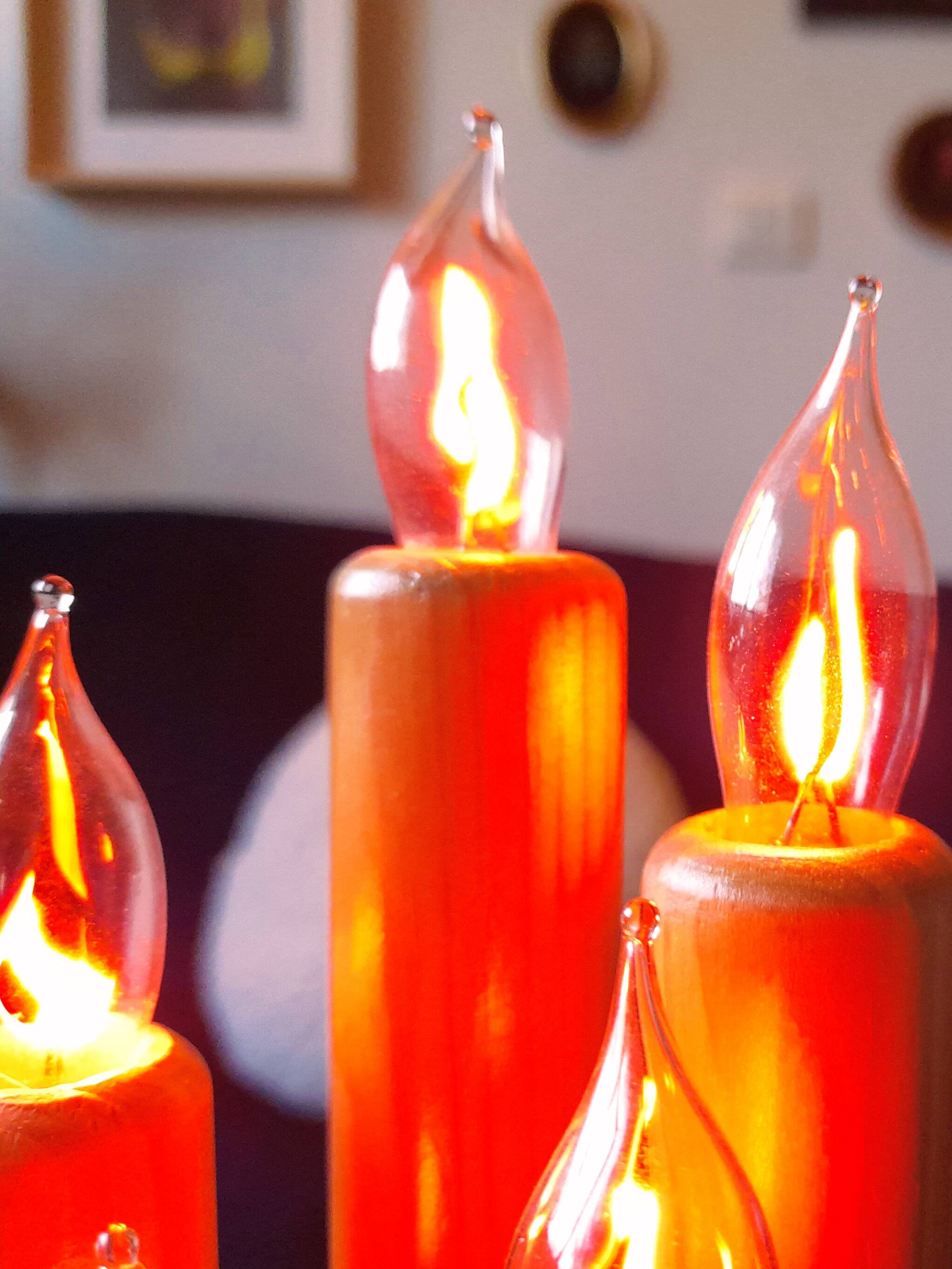 Vintage Swedish pine electric candelabra, 70s/80s