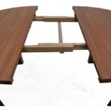 Extendable table set and 4 scandinavian dining chairs in teak 1960
