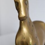 Vintage golden brass horse