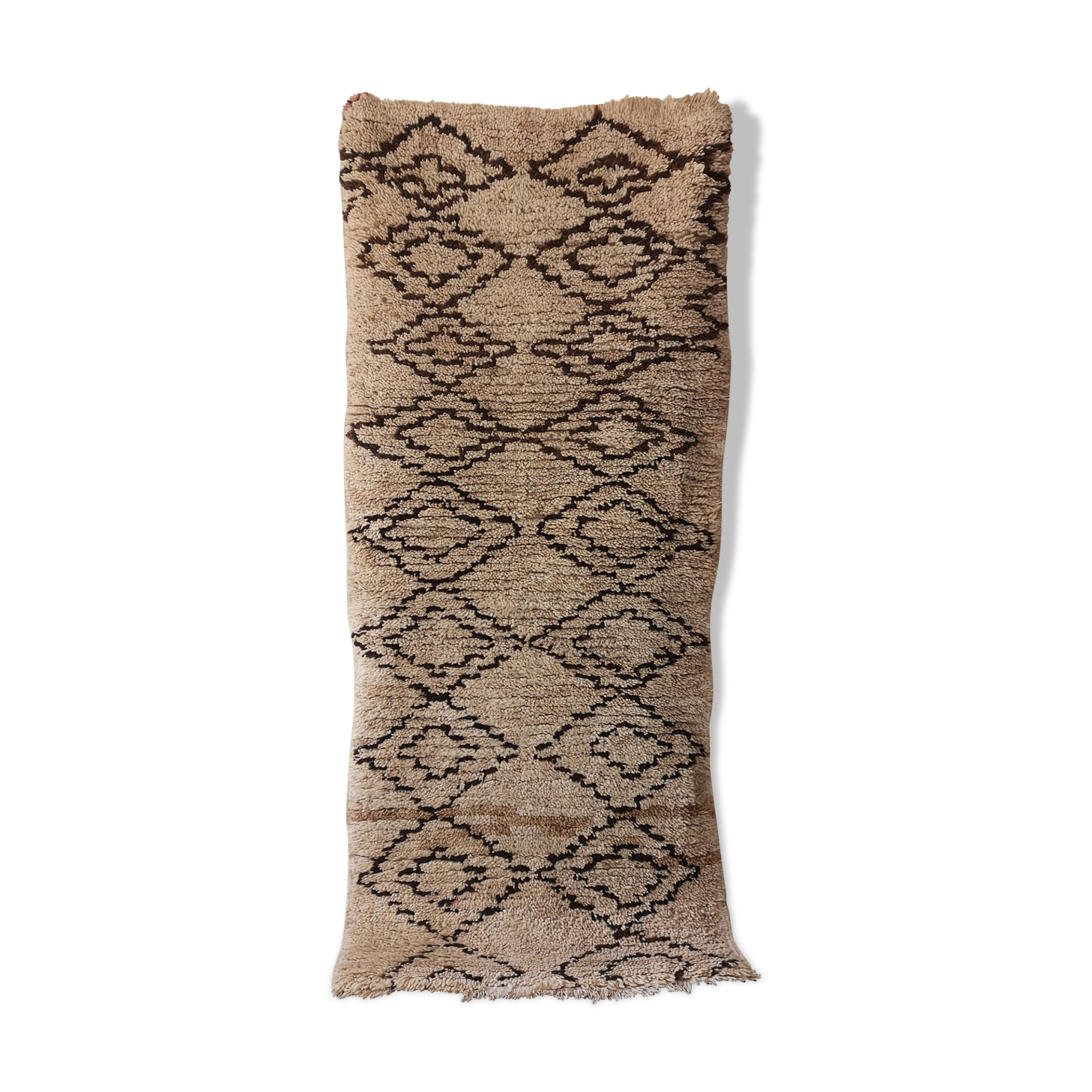 Moroccan berber carpet woven hand, beniouarain 72x166cm