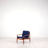 2 fauteuils lounge en teck par Arne Vodder pour Glostrup Mobelfabrik