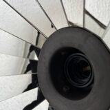 Industrial metal pendant light with mirror