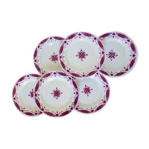 6 assiettes plates en
