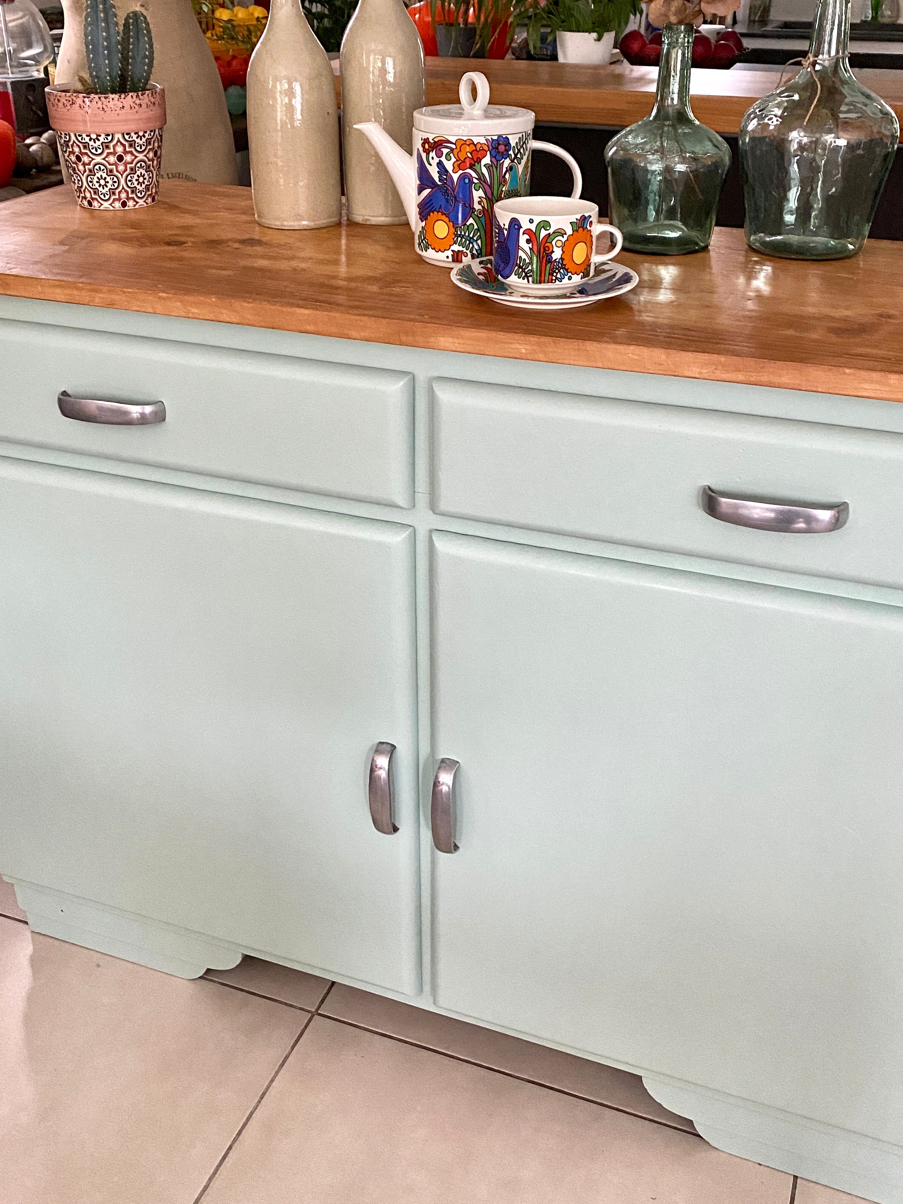 Vintage mint green buffet