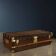 Malle armoire Louis Vuitton ancienne en toile jacquard 1910