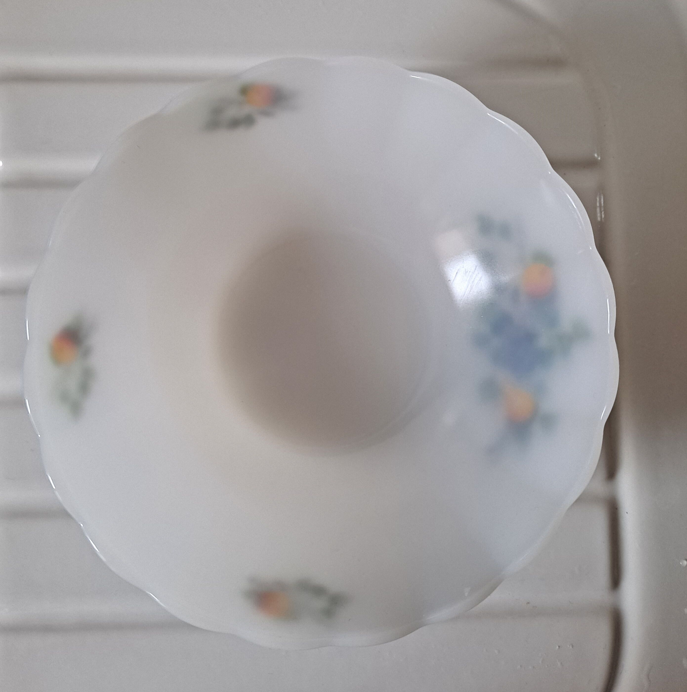 Salad bowl Arcopal decoration fruits