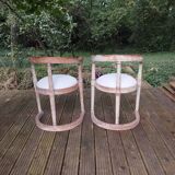 Paire de fauteuils tonneau anciens