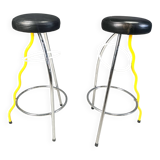 Pair of Duplex stools by Javier Mariscal for BD 1980's Memphis