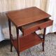 Curved solid wood side table - early 20th century