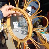 Vintage wicker mirror 1950/60