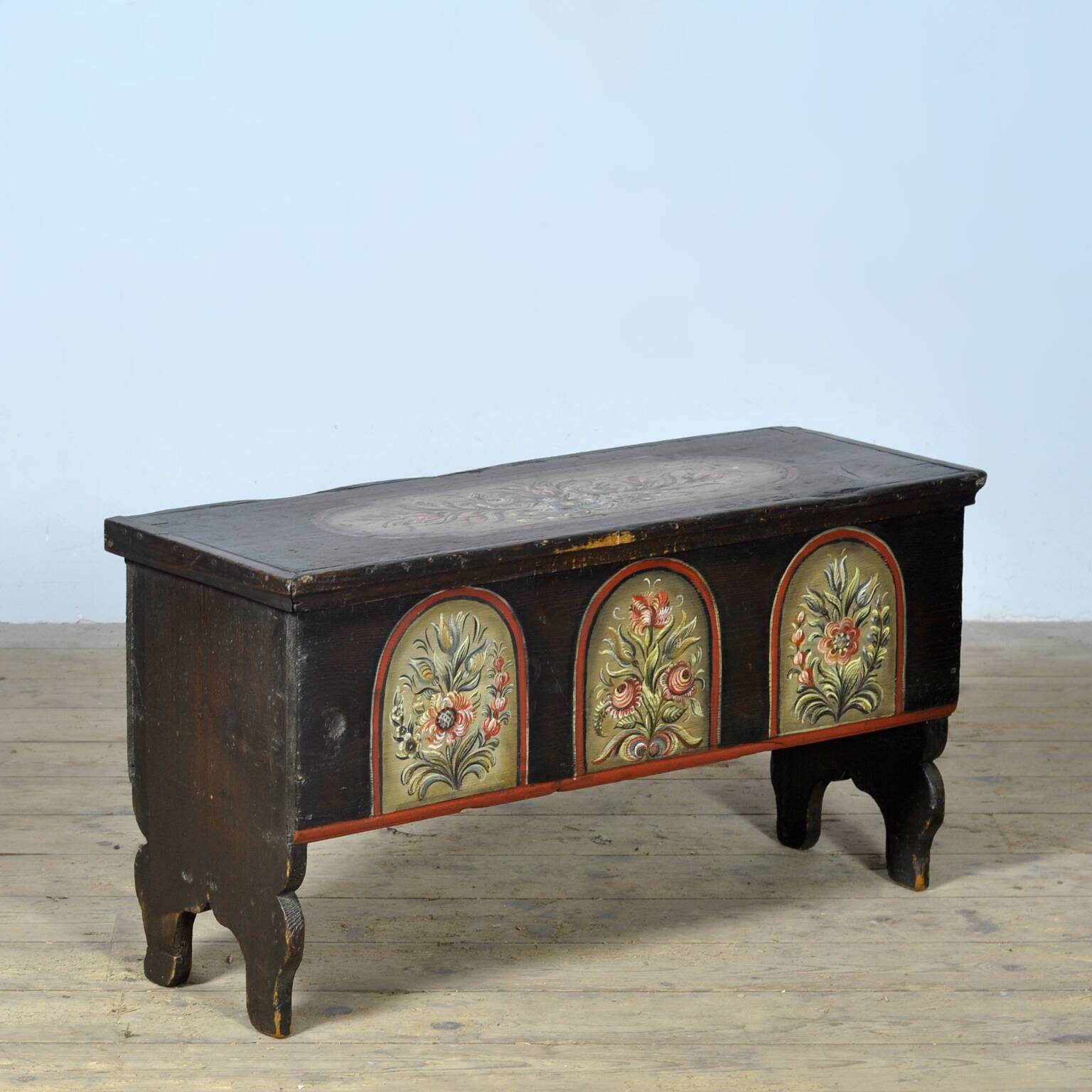 Folk art wedding chest, circa 1850