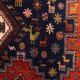 Vintage tribal rug 170x240 cm, wool oriental handmade rug large 2553