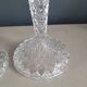 Pair of antique molded glass candlesticks