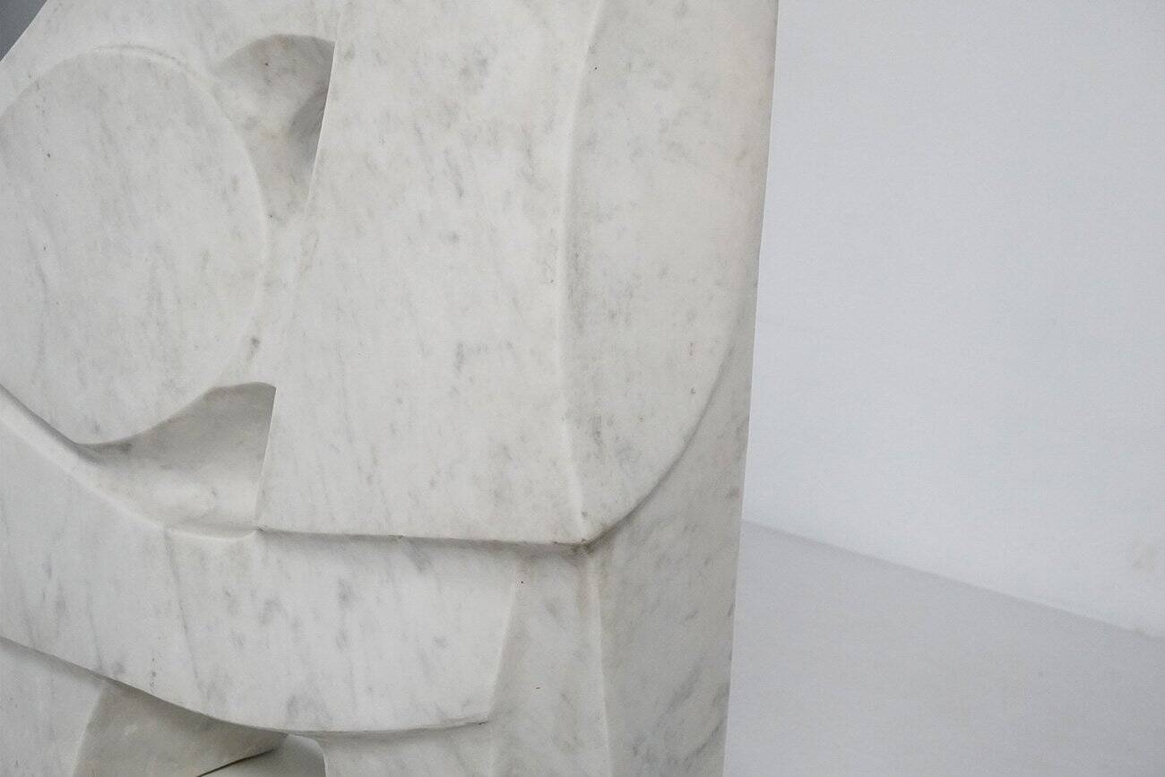 French Artist, Large Abstract Organic Sculpture, 1970s, Marble