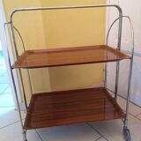 Folding rolling service table