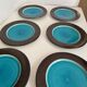 Set of 6 Flat Plates Geneviève Lethu Model Salomé