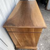 Commode style Louis Philippe en ronce de noyer,  fin XIXème