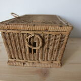 Wicker lid box