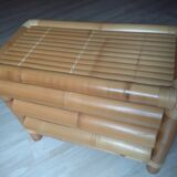 Commode en bambou brut 3 tiroirs