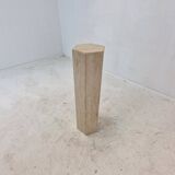 Italian Travertine Side Table or Pedestal, 1980's