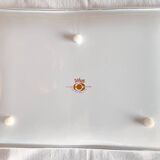 Japanese tray in enamelled sheet metal with Imari decoration 1960
