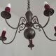 Five-light Flemish chandelier in silver-plated metal 5181