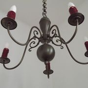 Five-light Flemish chandelier in silver-plated metal 5181