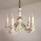 Handgeformt vergoldet vintage Porzellan Kronleuchter Capodimonte 1960er