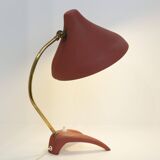 Lampe de bureau rouge Ewa Varnamo, années 1950