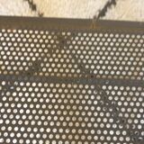 Pair of folding chairs in perforated metal
