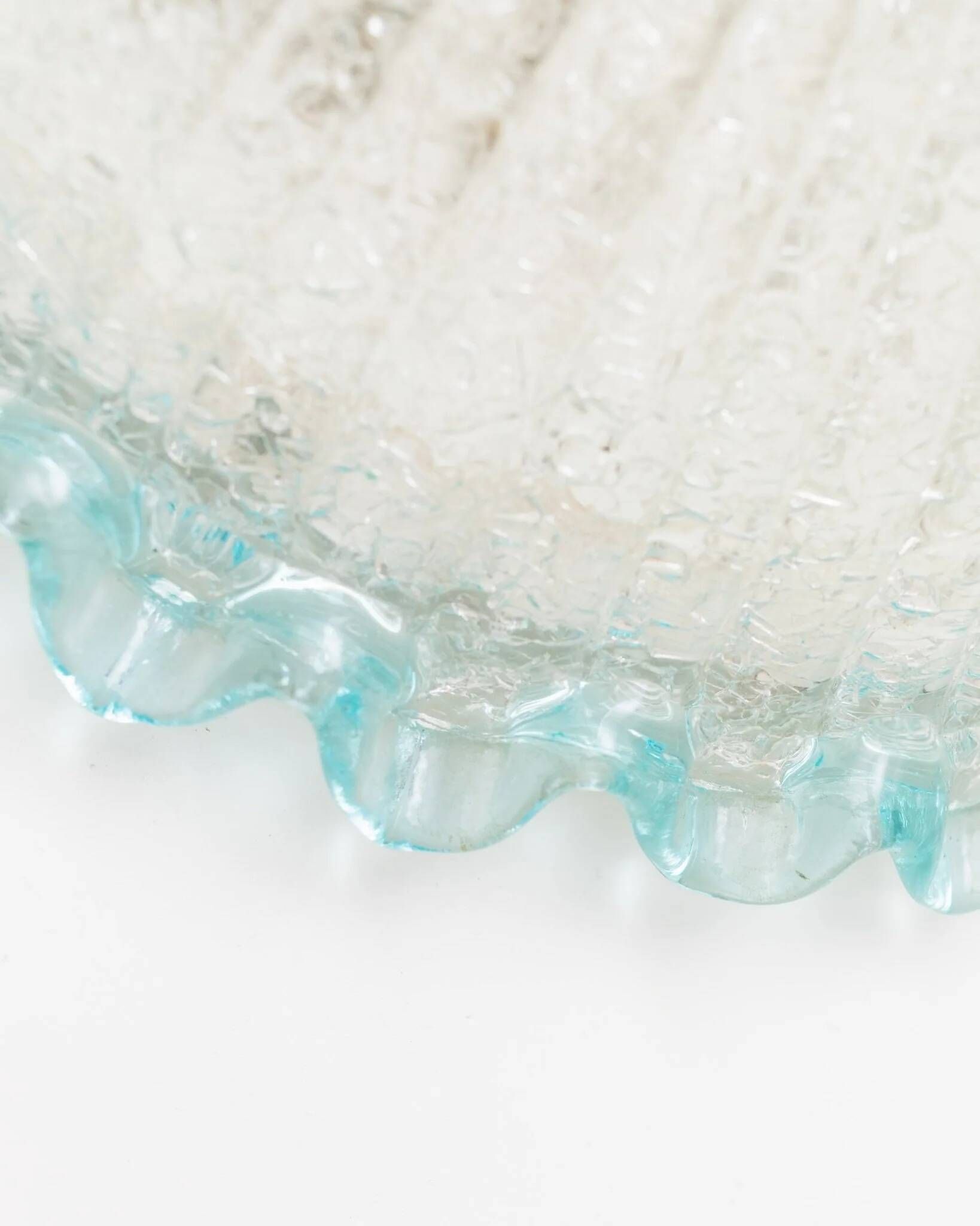 Vintage ceiling light Barovier e Toso - clear light blue glass with structure - Hollywood Regency - Mid Century Italy 1960s - Lighting