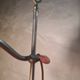 lampe de bureau laiton 1900 patine superbe 54x30 avec tulipe dentelle trans